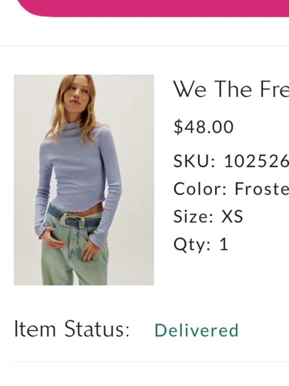 Free people Aria turtleneck purple size XS